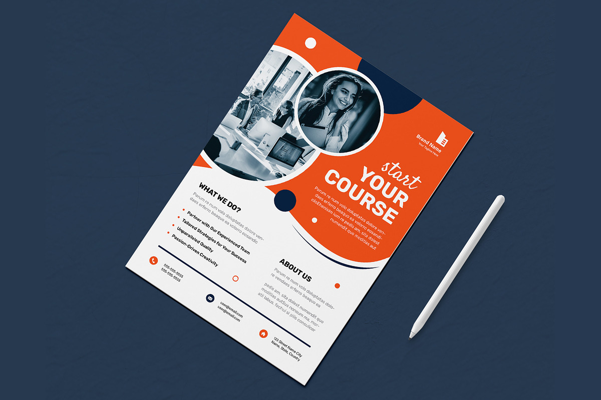 Online Course Educational Flyer, a Flyer Template by ContestDesign (Photo 2 of 3)