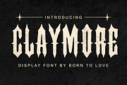 Claymore - Blackletter Display Font, a Blackletter Font by Born to Love (Thumbnail 1 of 3)