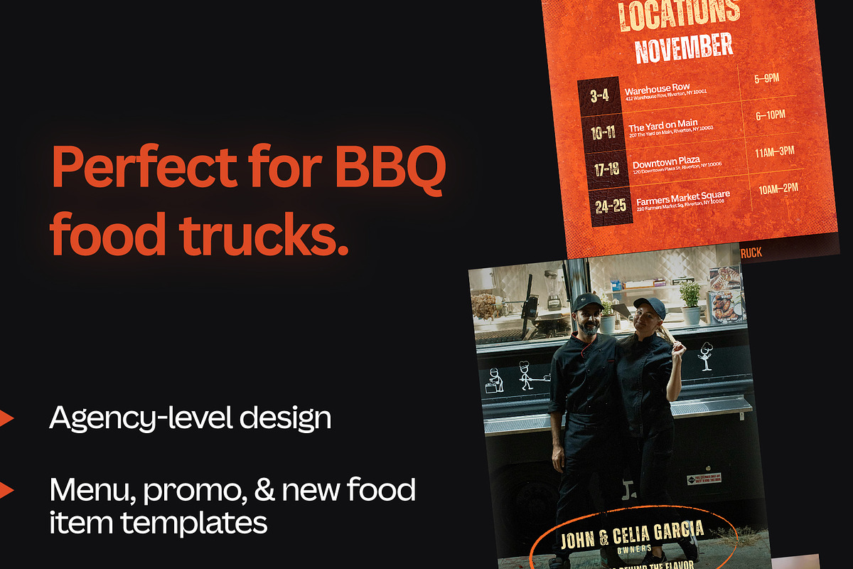 BBQ Food Truck Canva Templates preview 4