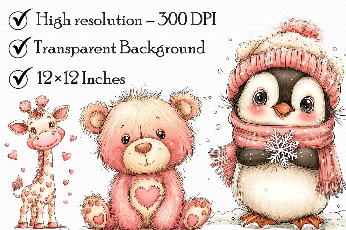 Whimsical Animals Clipart, an Illustration by Libby Wishes (Photo 4 of 6)