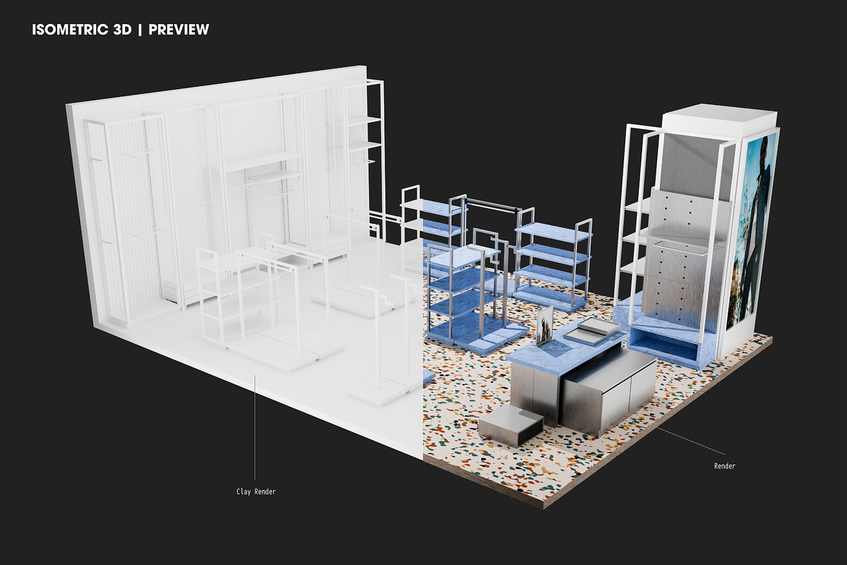 3D Recycled Steel Display Set, a Furniture 3D Model by made_by_nope (Photo 10 of 13)