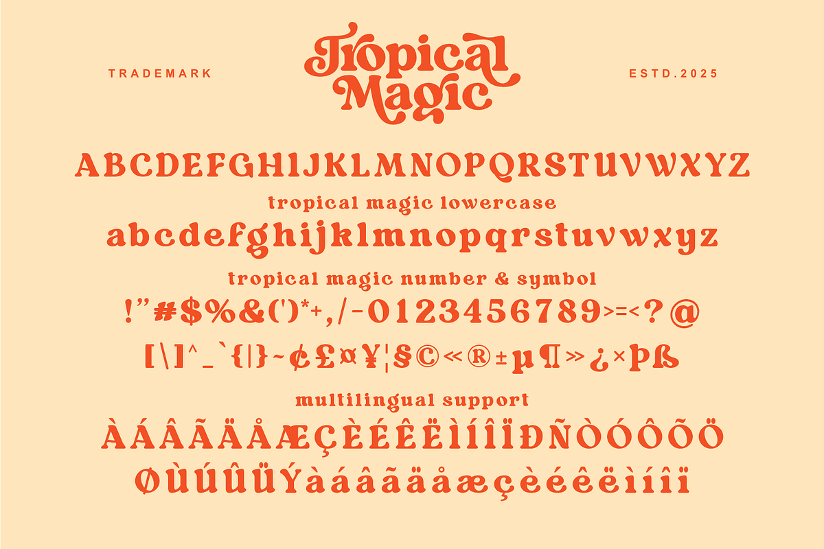 Tropical Magic - Retro Serif Font, a Serif Font by Keithzo (Photo 7 of 9)