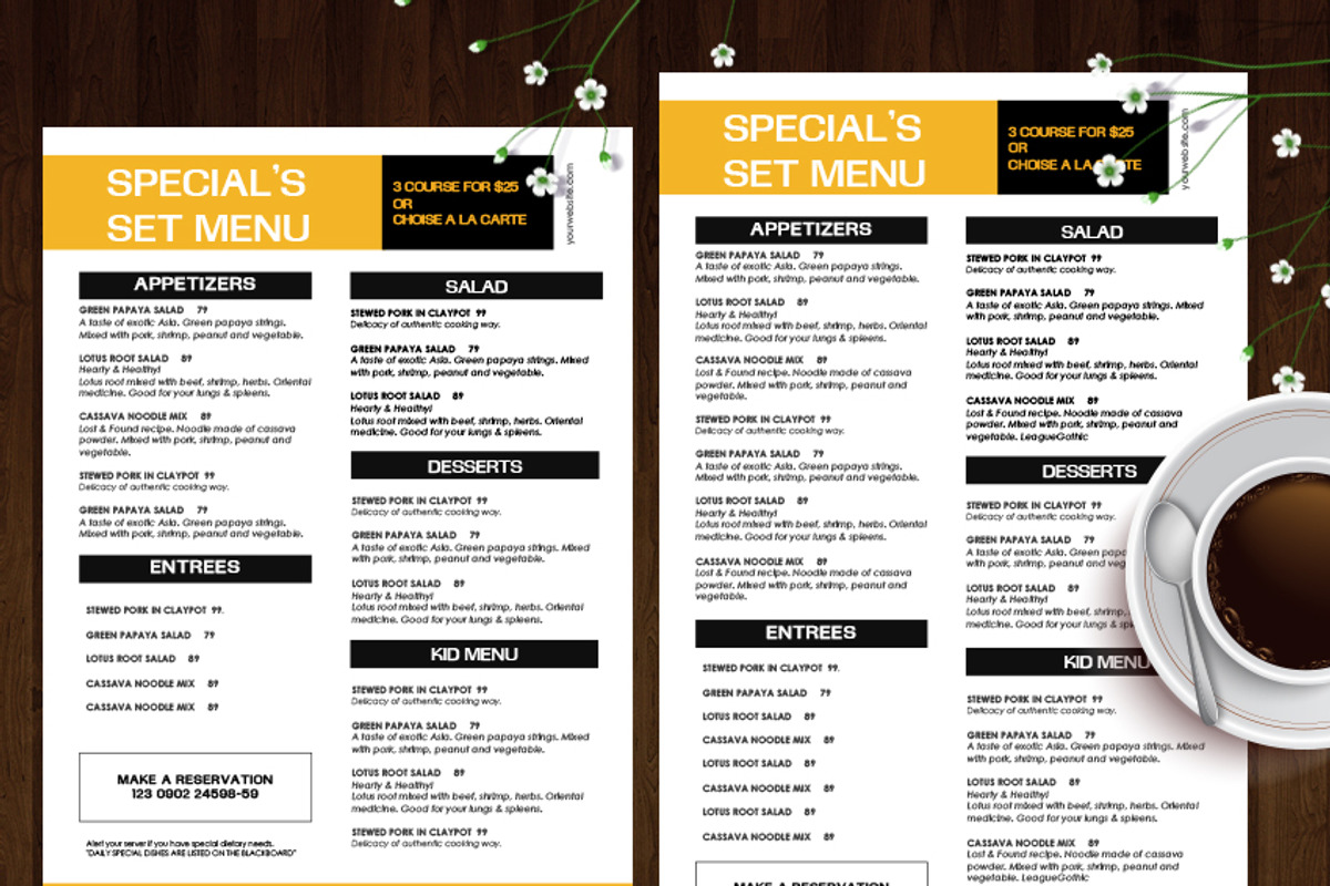 Restaurant menu, a Brochure Template by AIW SOLUTIONS (Photo 1 of 5)