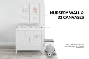 Baby Changing Pad & Canvas Mockup