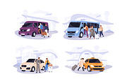 Passenger transfer, taxi order cards, a Transportation Illustration by PaperTrident (Thumbnail 1 of 12)