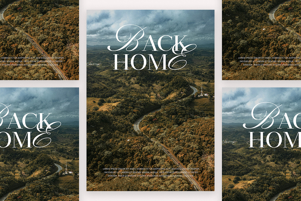 Back Home Serif and Calligraphy Font, a Serif Font by Graphicxell (Photo 3 of 8)