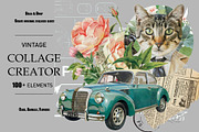 Vintage Collage Creator 99+ Elements, an Illustration by DigitalDesignAI (Thumbnail 1 of 28)