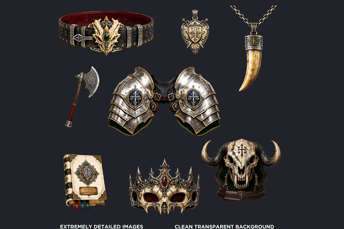 Monster Hunter Trophies PNG cliparts, a Decorative Illustration by ThatsDesignArt (Photo 3 of 11)