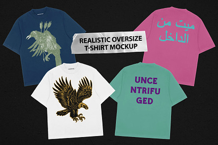 Realistic Oversize T-shirt Mockup, a Shirt Mockup by Uncentrifuged Pressure