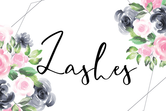 Lashes font preview 5