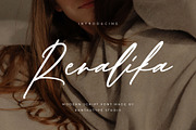 Renalika Modern Script Font, a Script Font by RantautypeStudio (Thumbnail 1 of 15)