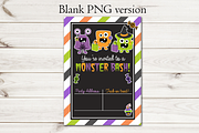Kids Halloween Invitation Monsters, an Invitation Template by Pinkinks (Thumbnail 3 of 3)