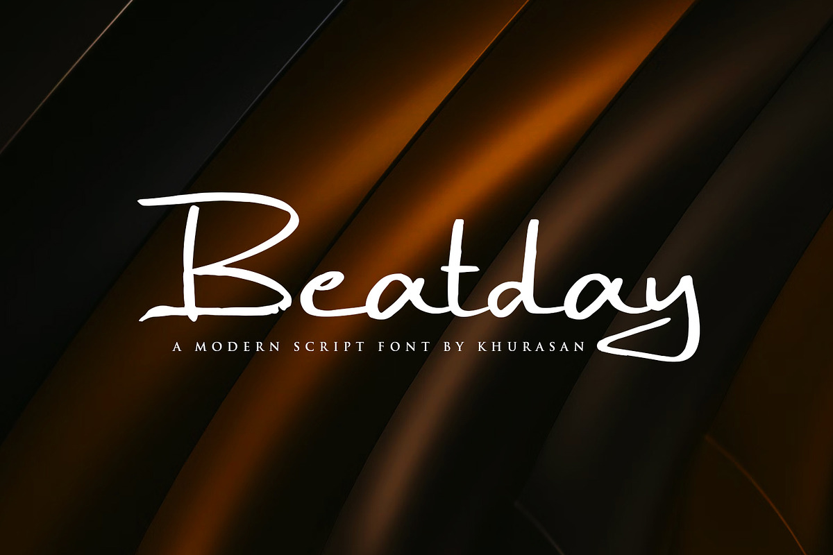 Beatday, a Script Font by khurasan (Photo 1 of 5)