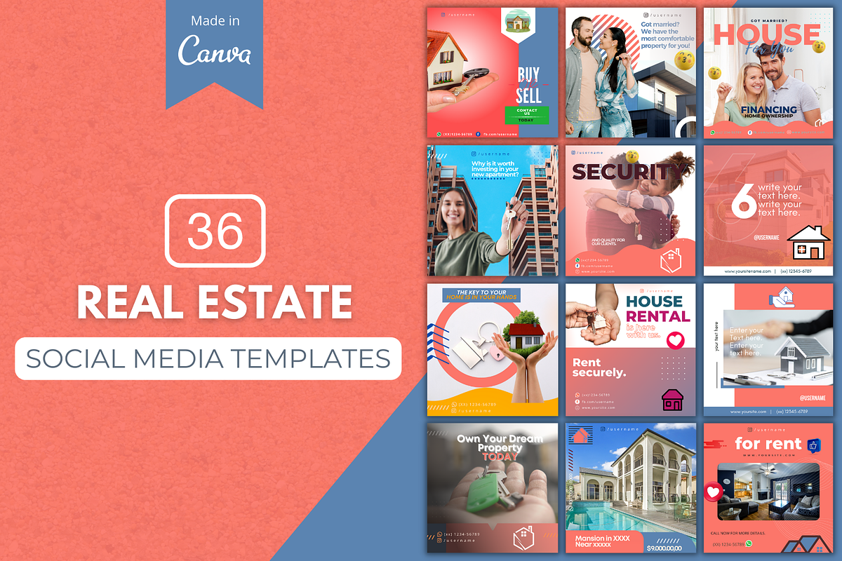 3 in 1 Real Estate Canva Bundle, a Social Media Template by Canvagator (Photo 4 of 7)