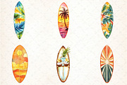 Summer Surfboard Sublimation Clipart, an Illustration by DreamCafeArt (Thumbnail 2 of 5)