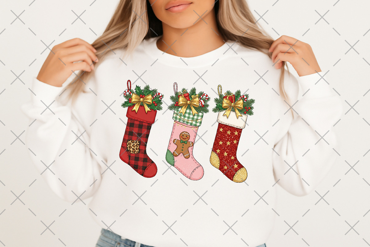 Christmas Stockings PNG, an Illustration by Craft Nest (Photo 3 of 6)