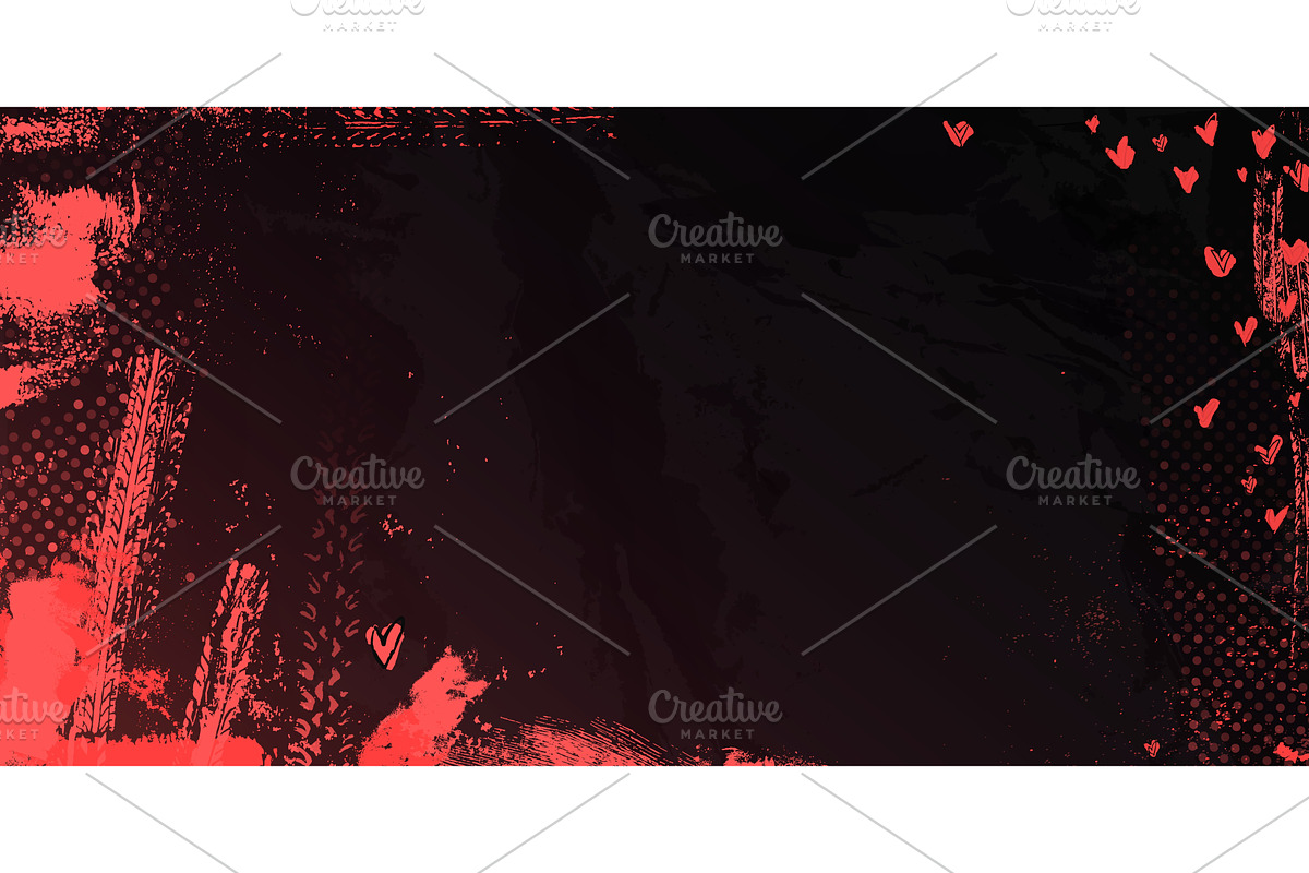 Background with red paint stains, an Illustration by art PVP - market