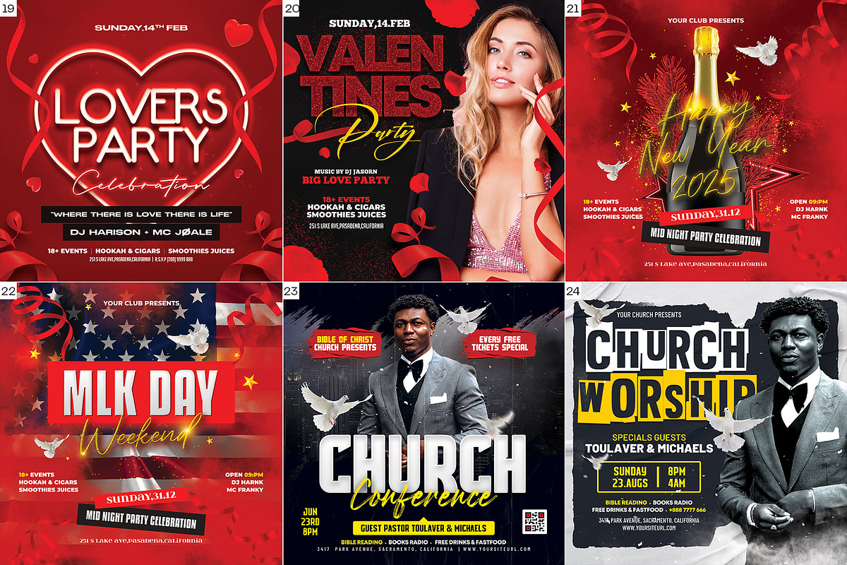 24 Flyer Templates, a Templates & Theme by iDoodle Studio (Photo 5 of 6)