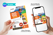 Canva Youth Soccer Camp Flyer, a Flyer Template by antyalias store (Thumbnail 1 of 5)