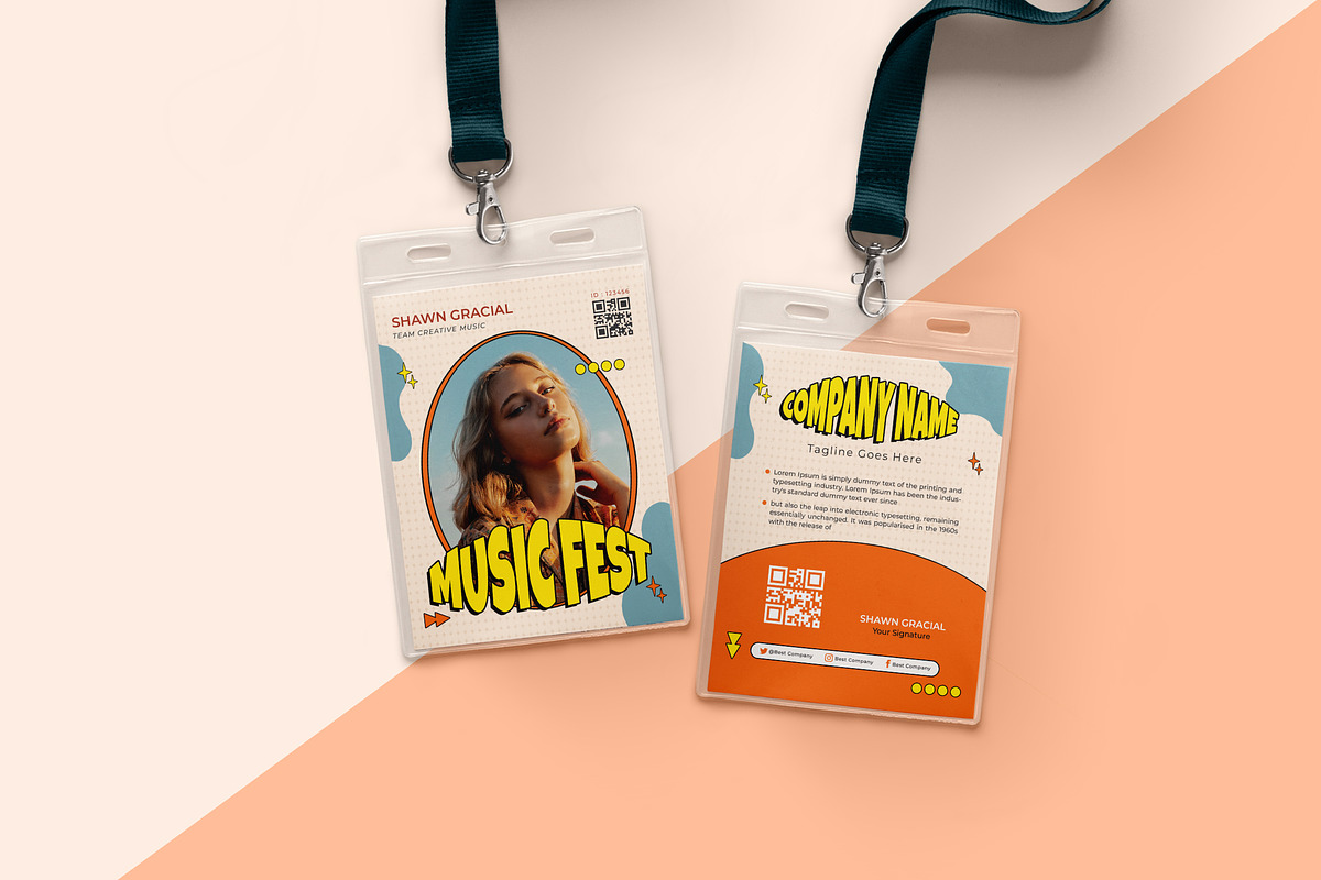 Event ID Card, a Stationery Template by Vibesteam