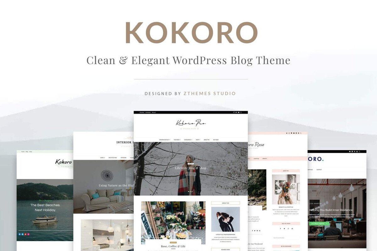 Kokoro – A Beautiful Blog & Shop Wor, a WordPress Template by ZThemes.net