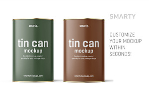 Tin Can Mockup 4250 Ml