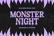 Monster Night Halloween Display, a Handwritten Font by supfonts (Thumbnail 1 of 9)