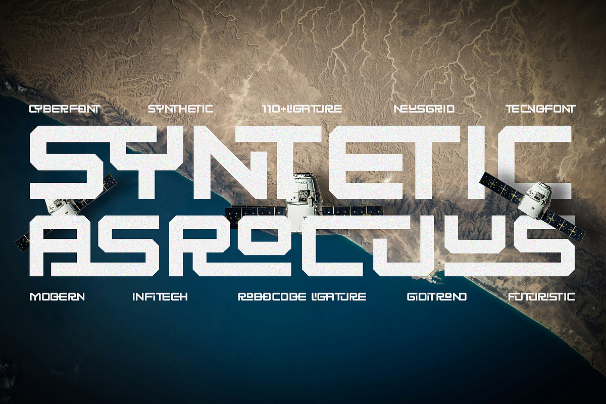 Syntetic Asrocuus Ligature Font, a Sans Serif Font by Erifqizefont (Photo 1 of 20)