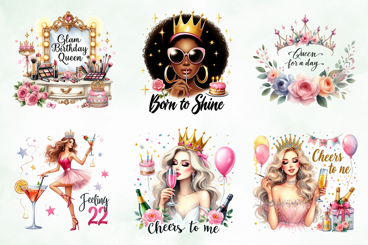 Birthday Queen Sublimation Quotes, an Illustration by Creative Art (Photo 7 of 7)