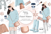 Winter Fashion Clipart, an Illustration by Papaya Craft (Thumbnail 1 of 3)