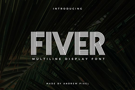 Fiver - Multiline Display Font, a Symbol Font by AndrewPixelType