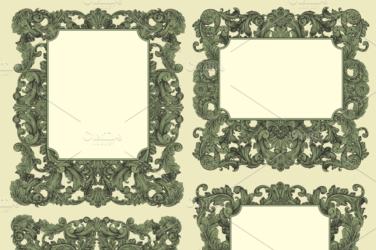 Collection vintage engraved frames., a Decorative Illustration by Vector Engraving (Photo 2 of 31)