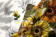Sunflower Patterns Collection, a Pattern Graphic by ilonitta (Thumbnail 2 of 16)