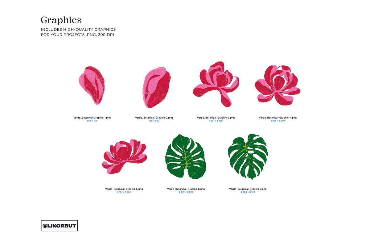 Bold Tropical Floral Pattern, a Pattern Graphic by likorbut (Photo 8 of 15)