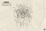 Zodiac signs line art + Procreate, a Decorative Illustration by Skliarova (Thumbnail 4 of 16)