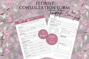FLORIST CONSULTATION FORM TEMPLATE, a Marketing Template by Daring Digies
