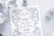 Baroque frames wedding clip art blue, a Decorative Illustration by GrafikBoutique (Thumbnail 8 of 11)