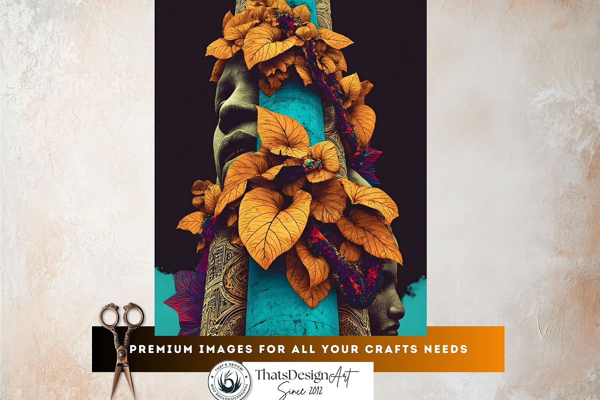 Afro Surreal Printable Digital Paper, a Decorative Illustration by ThatsDesignArt (Photo 12 of 16)