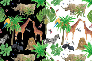 Safari Park - Watercolor Patterns