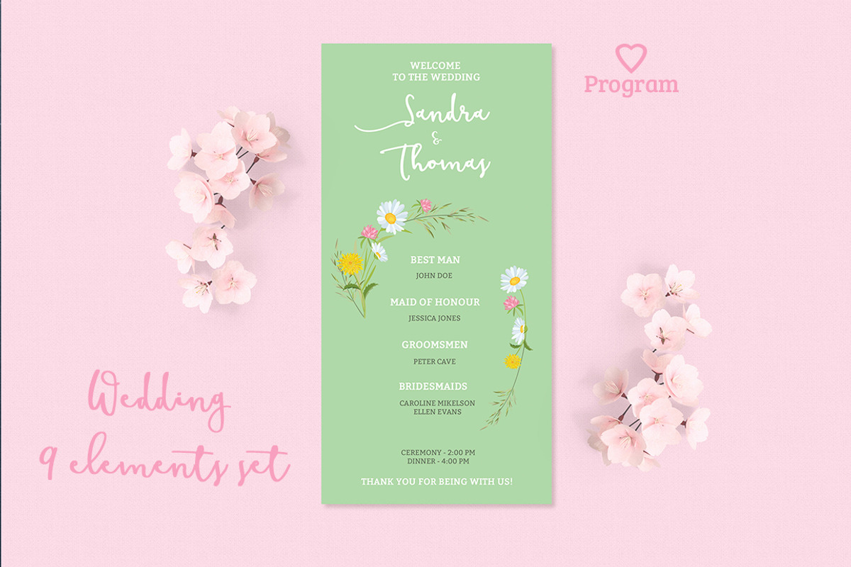 Summer Wedding Invitation Set, an Invitation Template by land art (Photo 8 of 9)