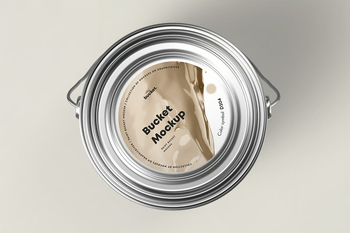 Paint Bucket Mock-up, a Product Mockup by zippypixelstudio (Photo 6 of 12)