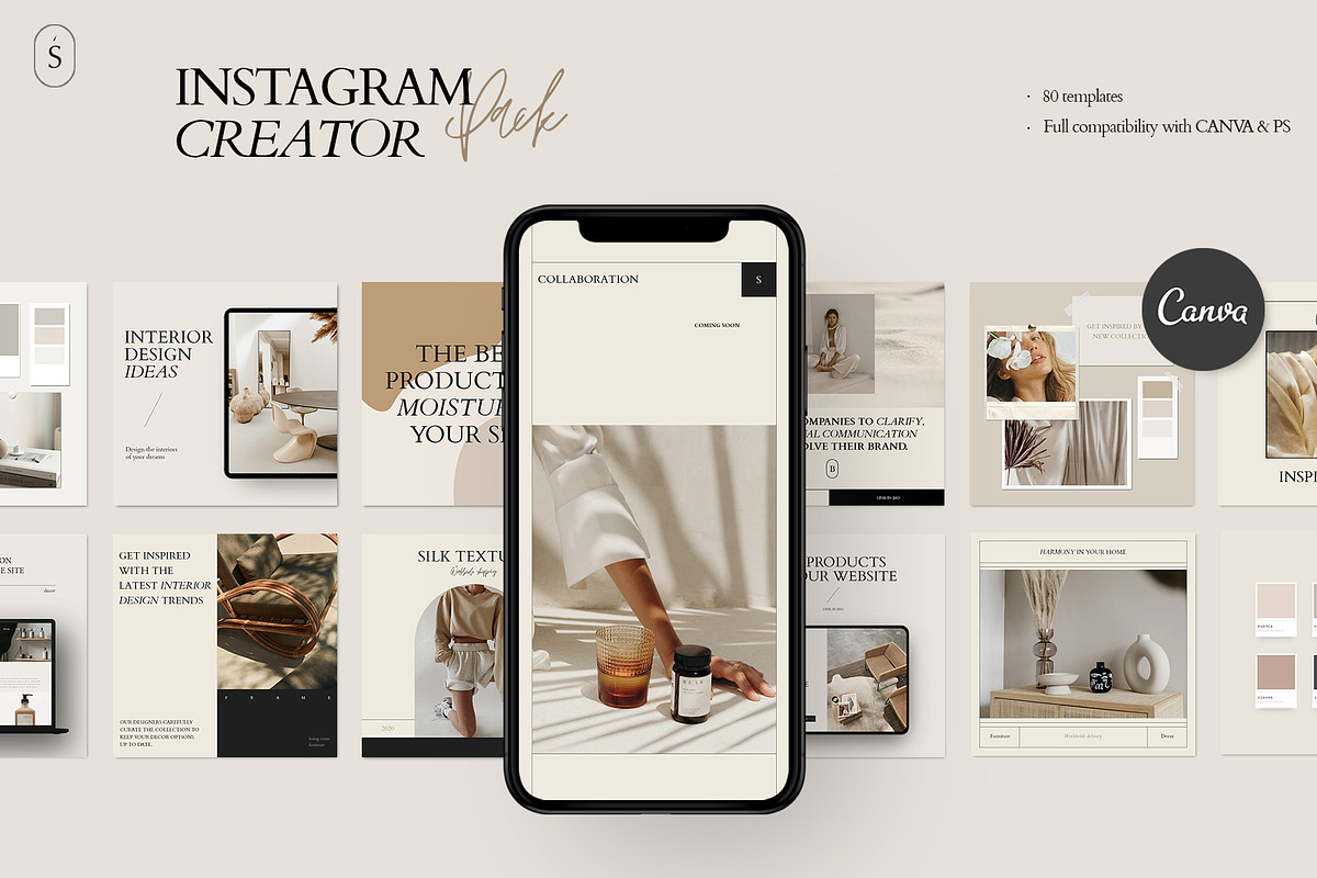 CANVA & PS / 80 Inst Creator, a Social Media Template by Simple có (Photo 1 of 10)