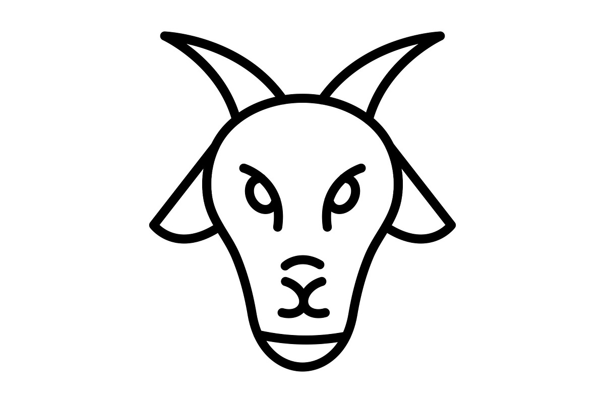 Goat Line Icon, an Icon by Pexelpy