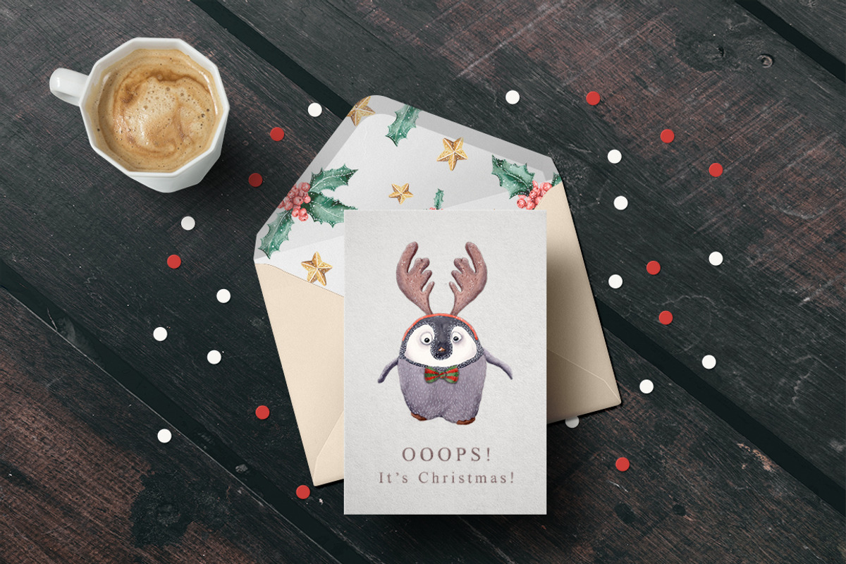 Antarctic Christmas Watercolor Set, a Decorative Illustration by Sha1nee (Photo 6 of 7)