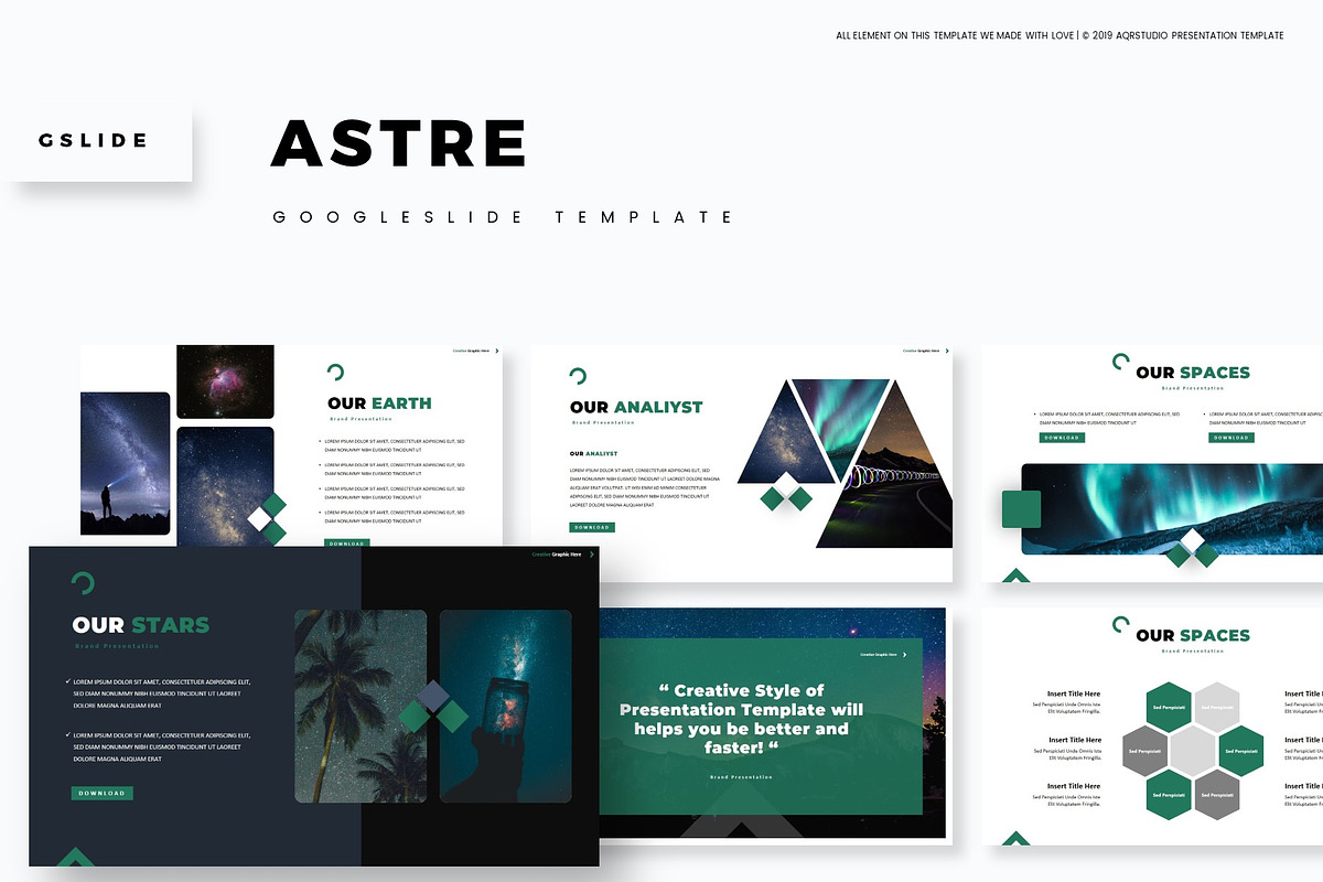 Astre - Google Slides Template, a Presentation Template by AQR Studio
