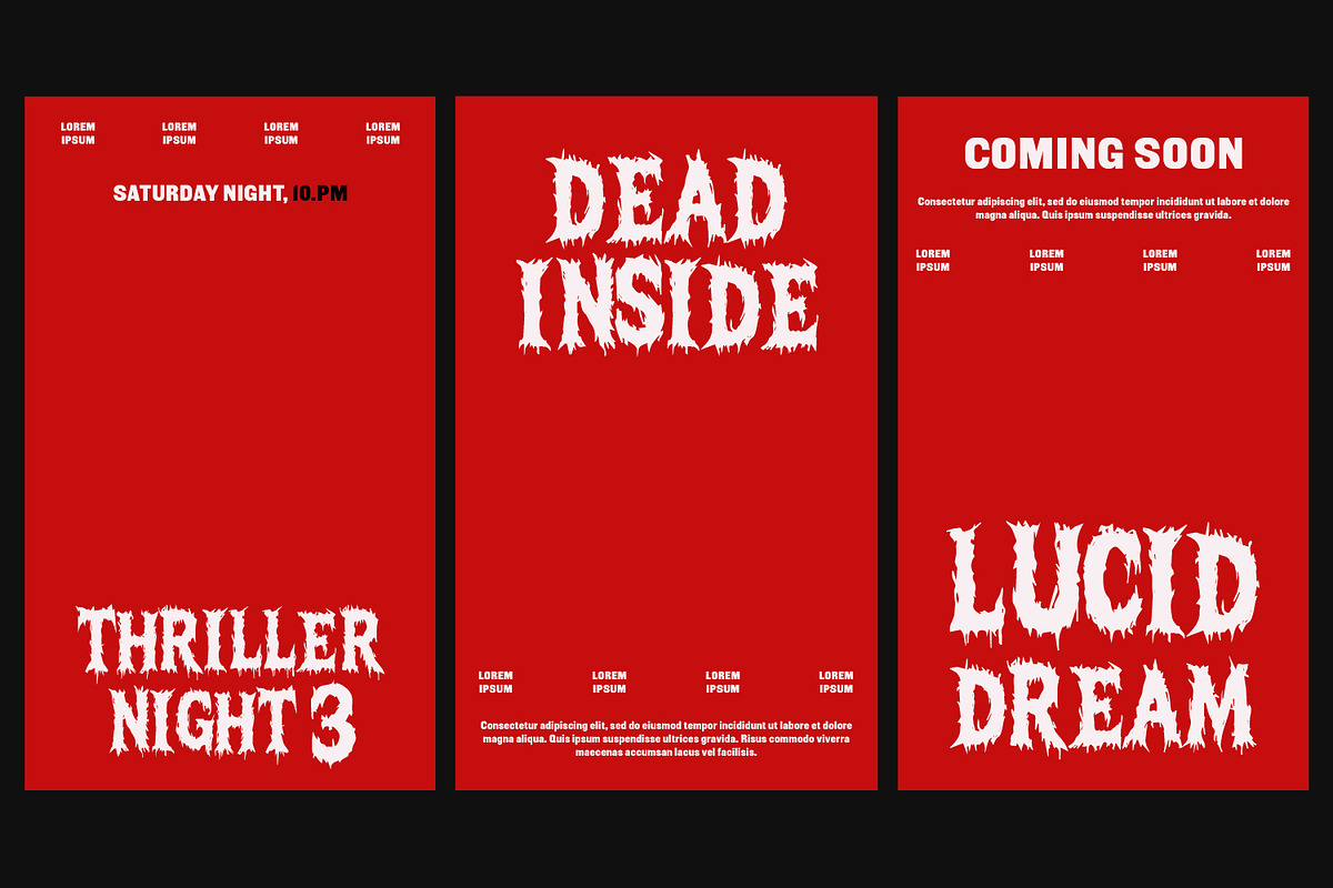Cerinos Vorgre Brutal Horror Grunge, a Blackletter Font by Maulana Creative (Photo 6 of 7)