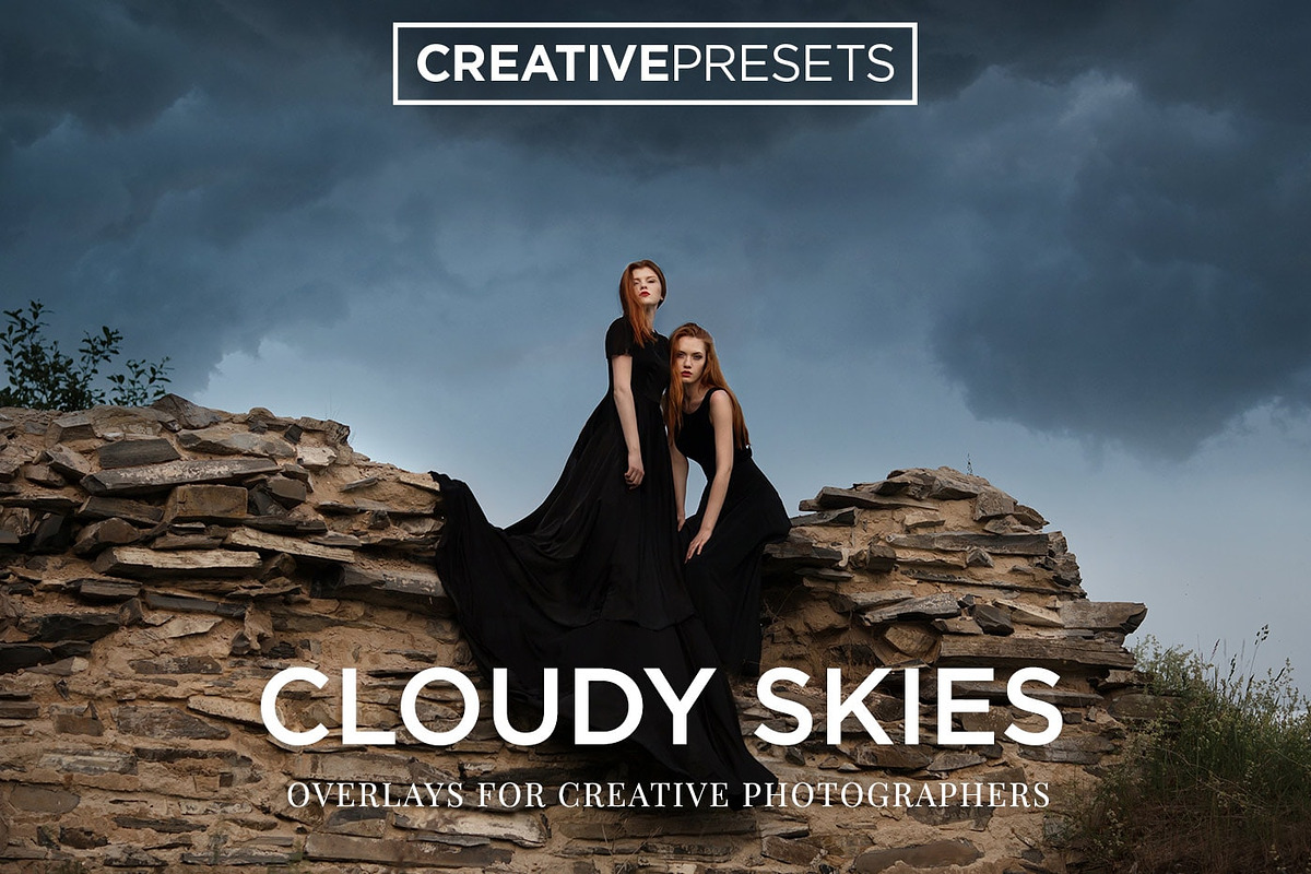 30 Cloudy Sky Overlays, a Layer Style Add-On by CreativePresets.com (Photo 1 of 9)
