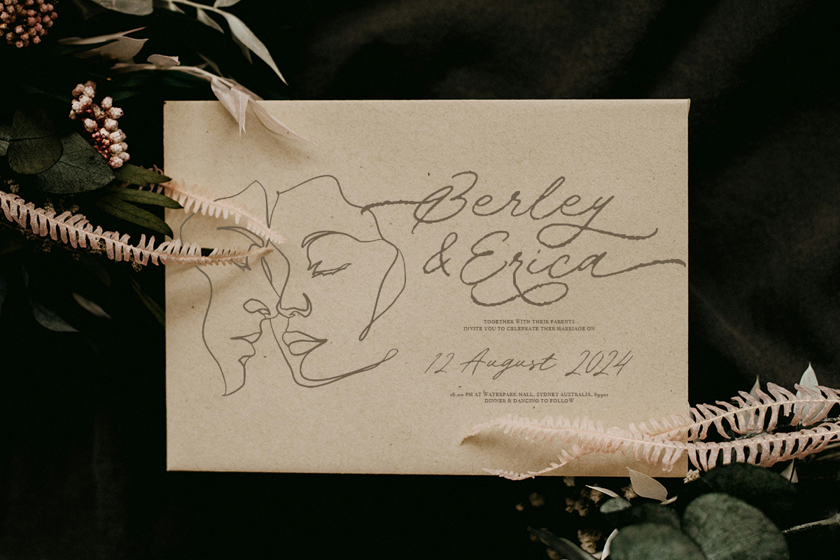 Darkling - Wedding Rough Script, a Script Font by Bale Type (Photo 2 of 11)