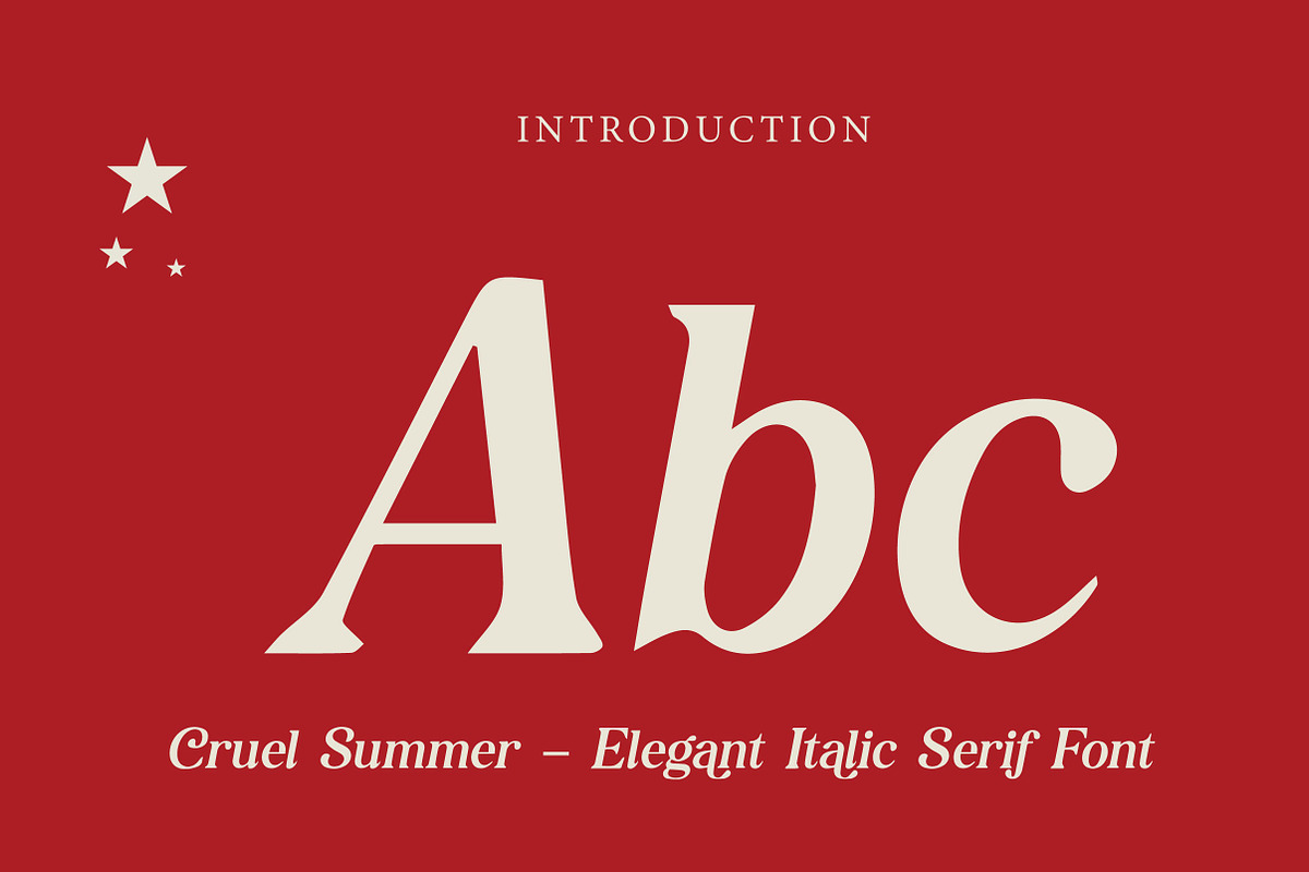 Cruel Summer, a Serif Font by Wow Magic (Photo 2 of 3)