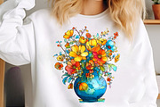 Whimsical Mother's Day Flowers Clipa, an Illustration by SinaCreation (Thumbnail 5 of 8)
